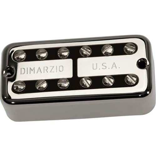 DiMarzio New'Tron Bridge Pickup F-Spaced Nickel Cover Black Insert Humbucker Pickup DiMarzio New'Tron Bridge Pickup F-Spaced Nickel Cover Black Insert Humbucker Pickup