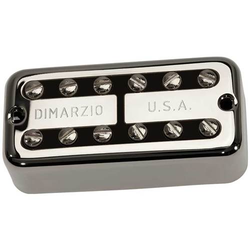 DiMarzio PAF'Tron Bridge Pickup F-Spaced Nickel Cover Black Insert Humbucker Pickup DiMarzio PAF'Tron Bridge Pickup F-Spaced Nickel Cover Black Insert Humbucker Pickup