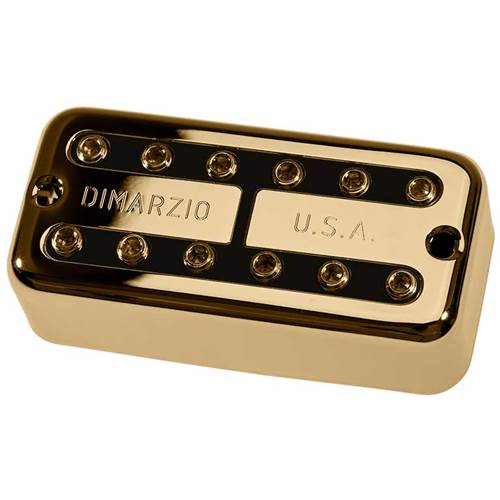 DiMarzio Super Distor'Tron Pickup F-Spaced Gold Cover Black Insert Humbucker Pickup DiMarzio Super Distor'Tron Pickup F-Spaced Gold Cover Black Insert Humbucker Pickup