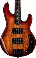 Music Man Sterling StingRay HH RAY34HH Spalted Maple Blood Orange Burst