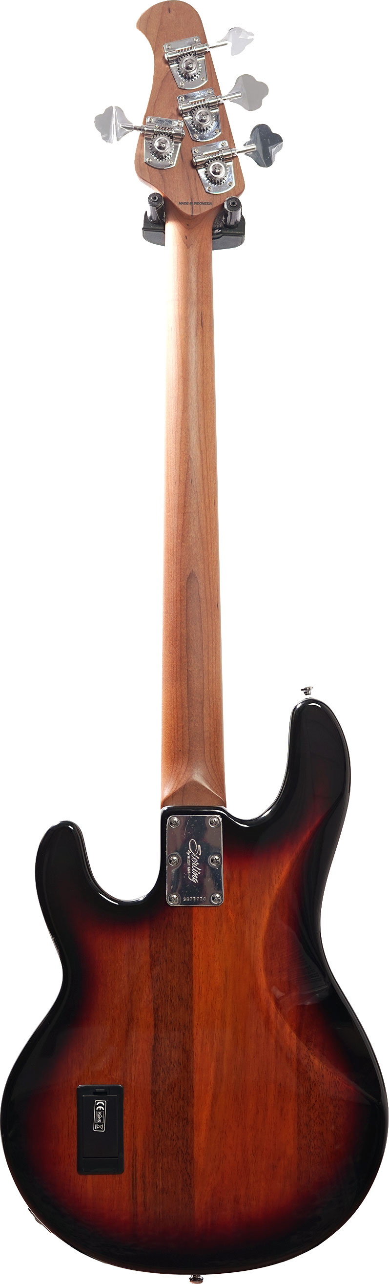 Music Man StingRay RAY34 Spalted Maple 3-Tone Sunburst (Ex-Demo) #SR77770