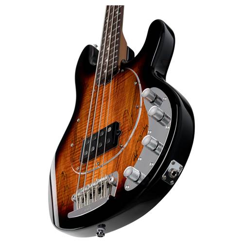 Music Man Sterling StingRay RAY34 Spalted Maple 3 Tone Sunburst Music Man Sterling StingRay RAY34 Spalted Maple 3 Tone Sunburst