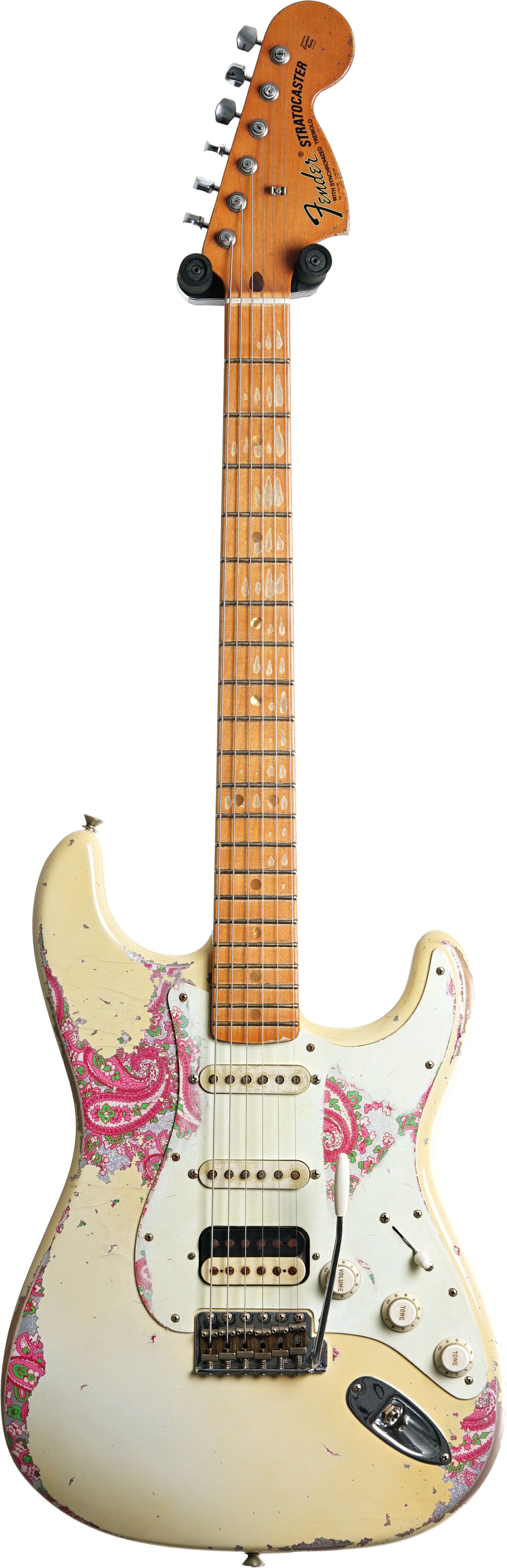 Fender Custom Shop 1969 Stratocaster HSS Heavy Relic Aged Olympic White Over Paisley Masterbuilt by Levi Perry