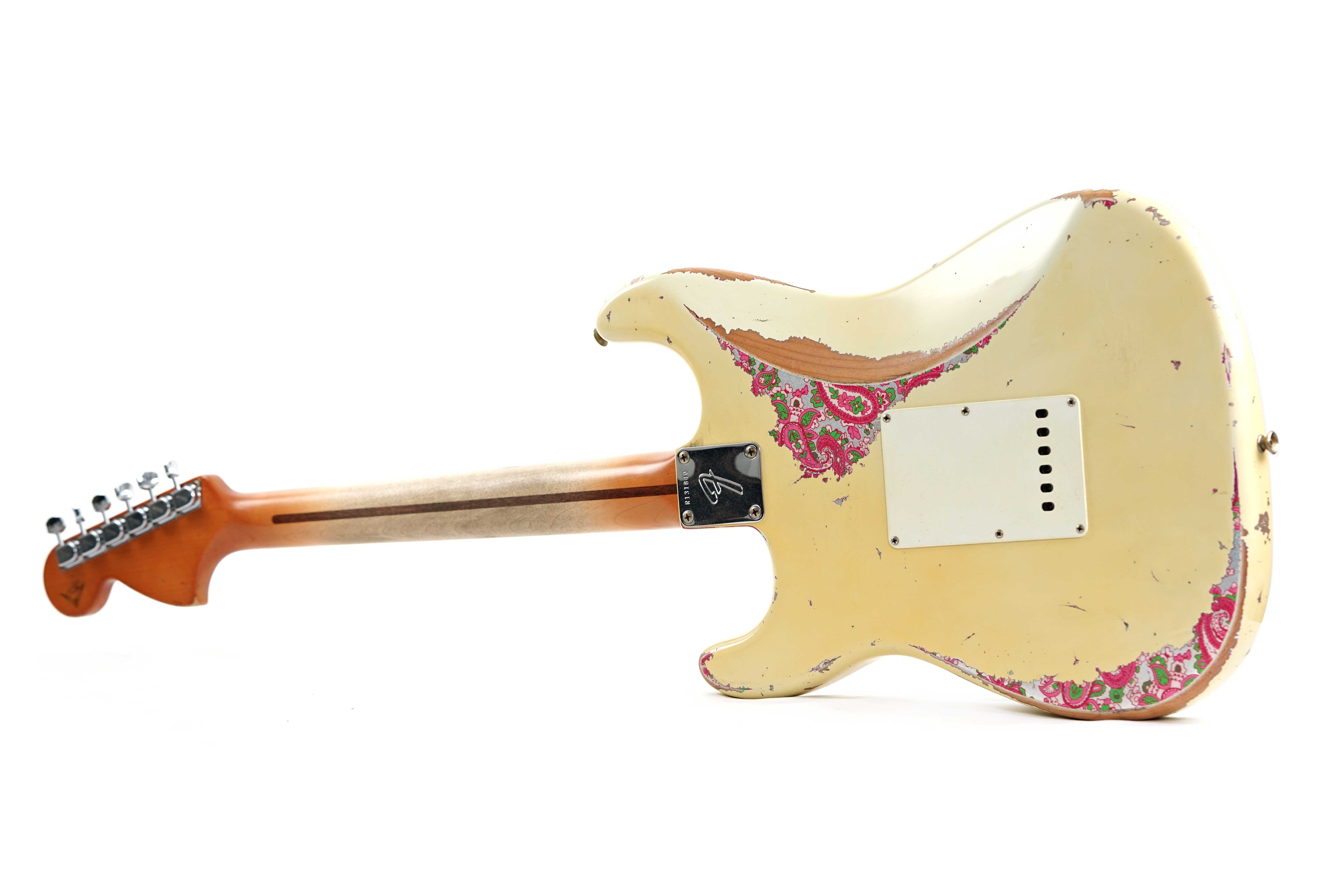 Fender Custom Shop 1969 Stratocaster HSS Heavy Relic Aged Olympic White Over Paisley Masterbuilt by Levi Perry