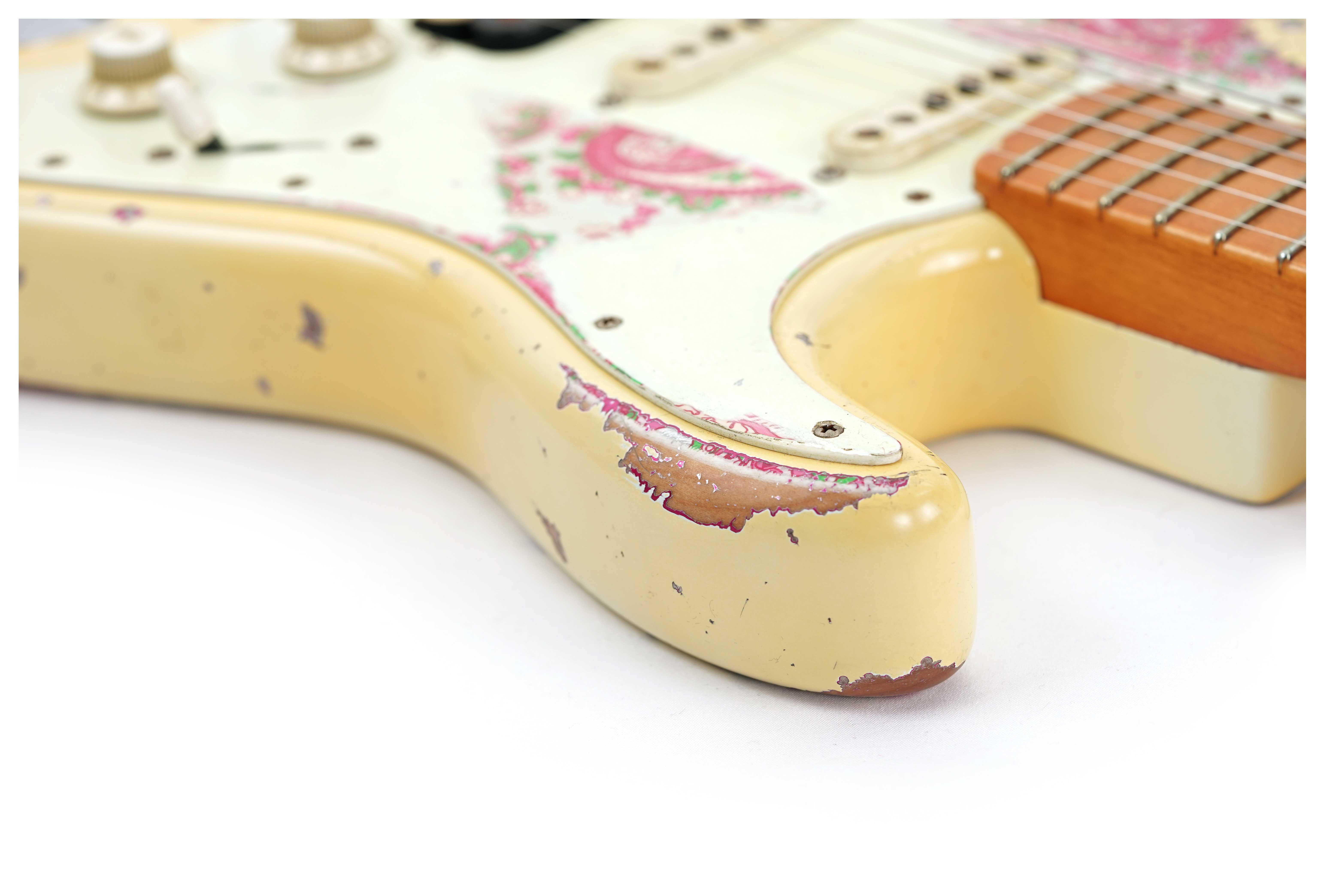 Fender Custom Shop 1969 Stratocaster HSS Heavy Relic Aged Olympic White Over Paisley Masterbuilt by Levi Perry