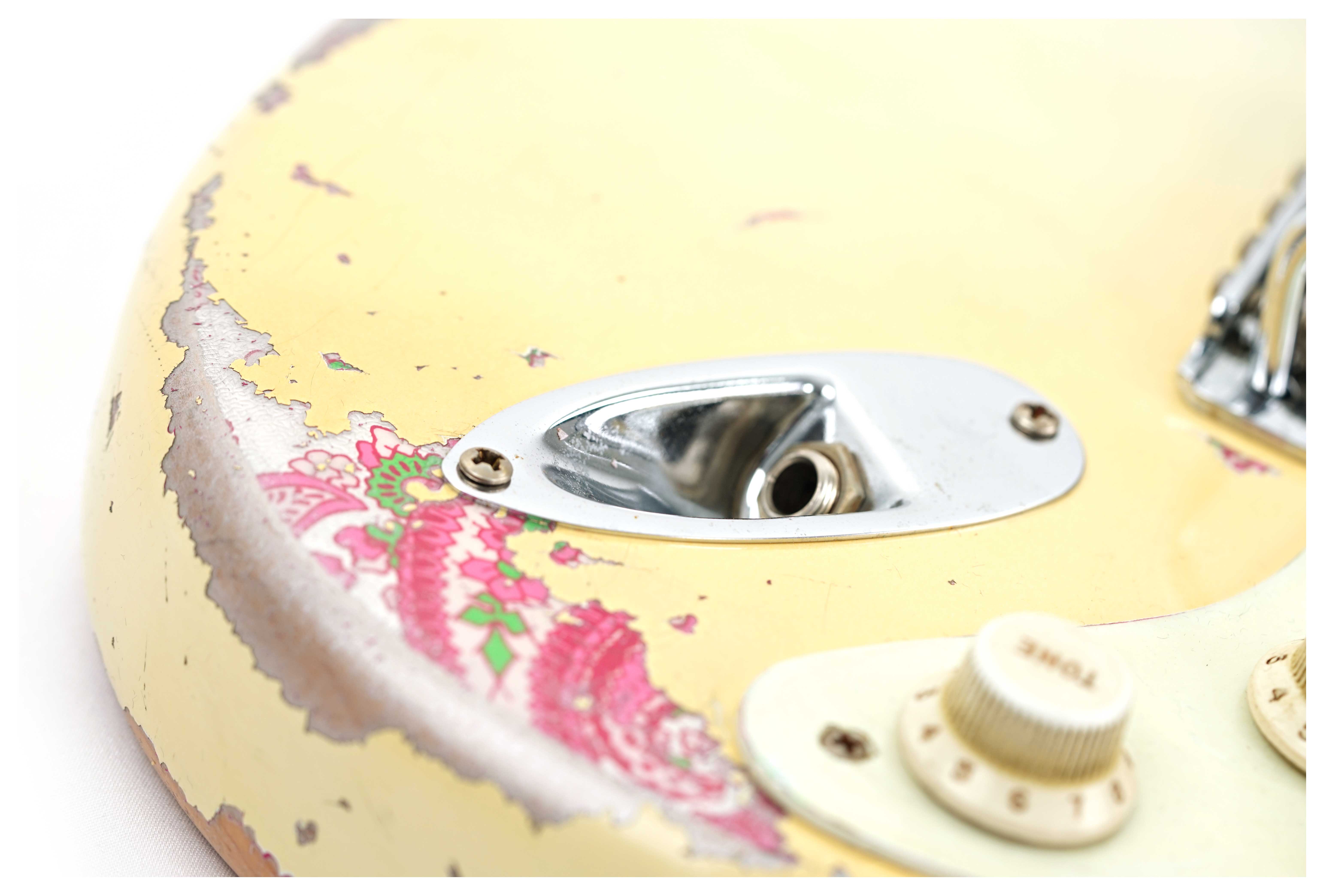 Fender Custom Shop 1969 Stratocaster HSS Heavy Relic Aged Olympic White Over Paisley Masterbuilt by Levi Perry