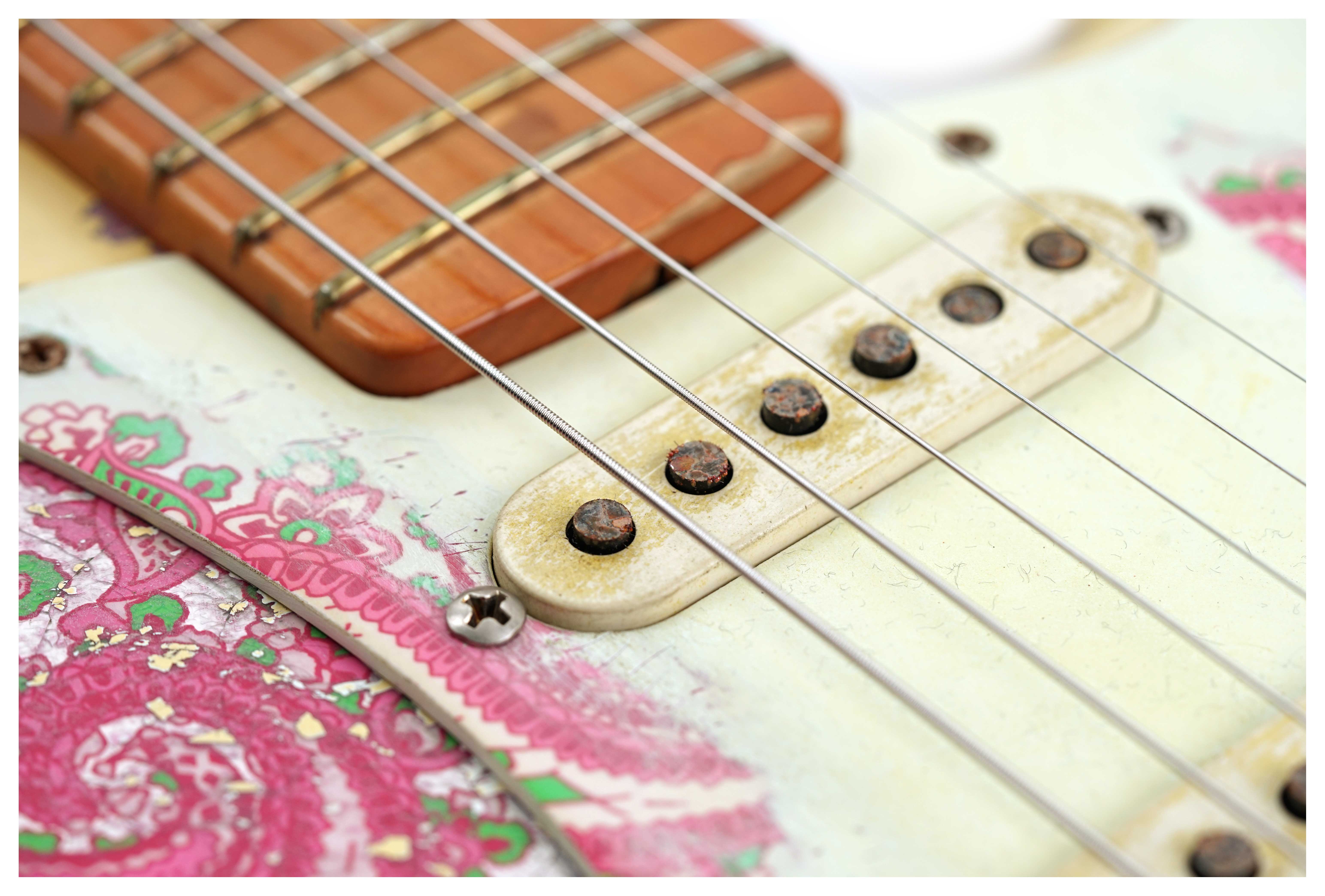 Fender Custom Shop 1969 Stratocaster HSS Heavy Relic Aged Olympic White Over Paisley Masterbuilt by Levi Perry