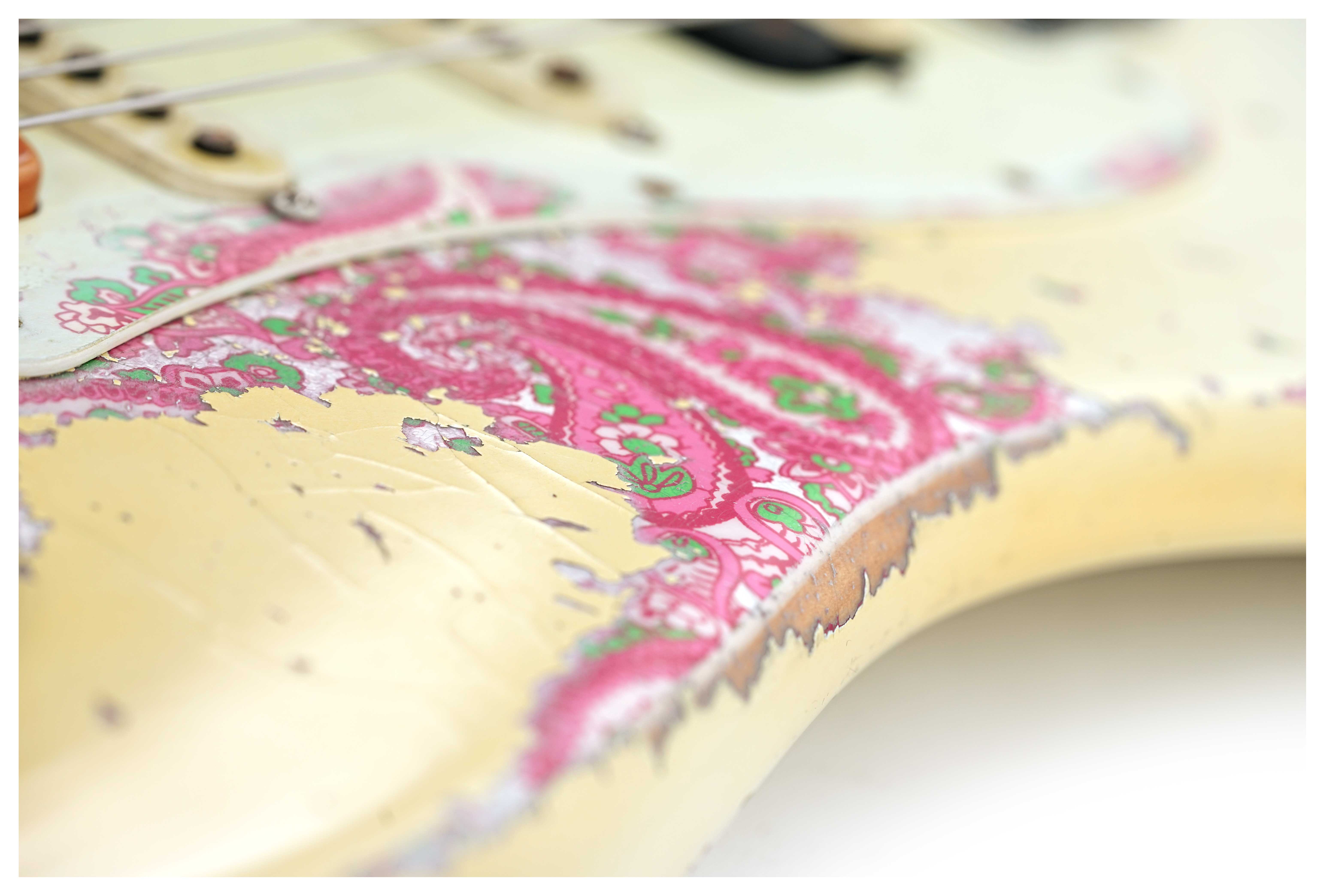 Fender Custom Shop 1969 Stratocaster HSS Heavy Relic Aged Olympic White Over Paisley Masterbuilt by Levi Perry