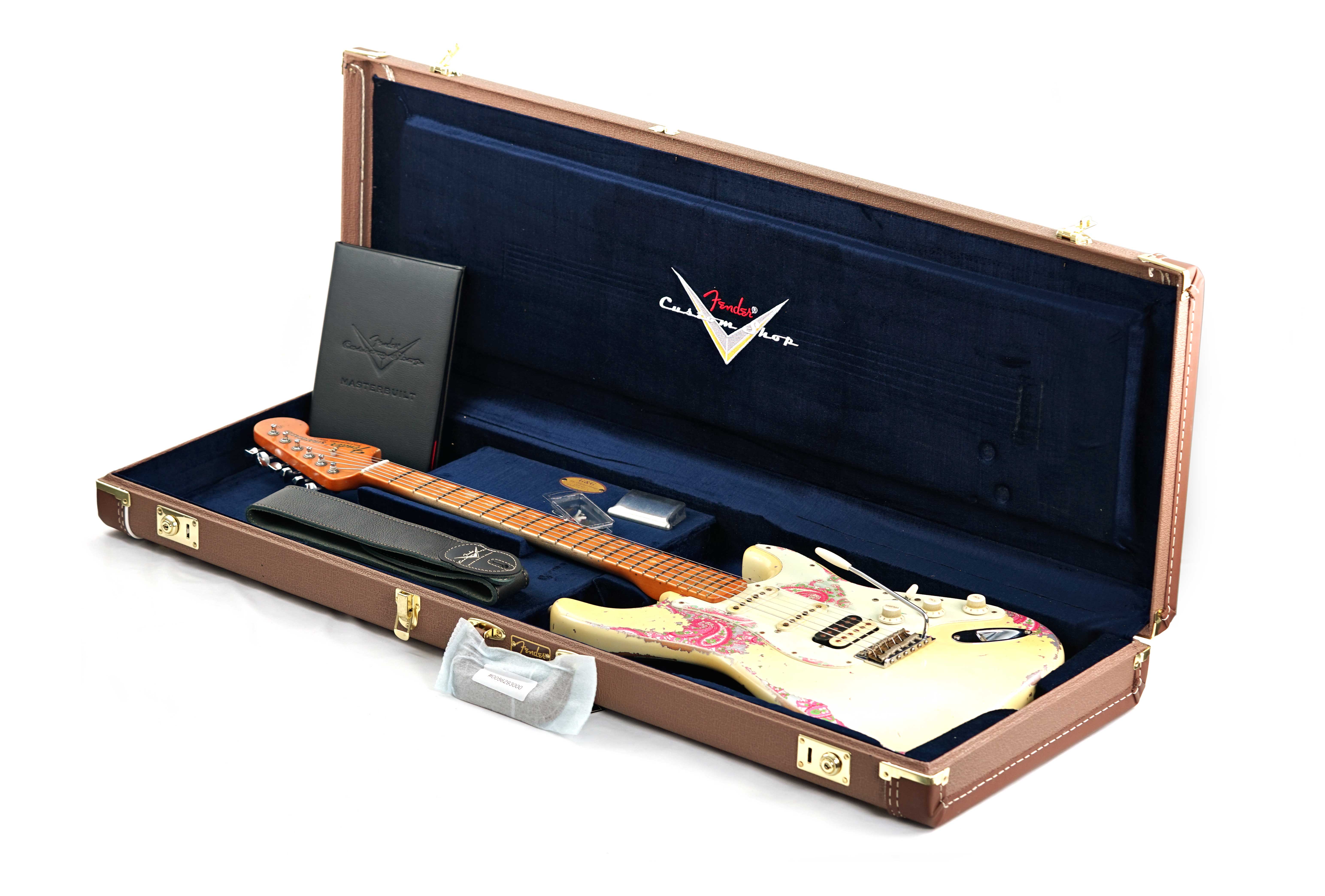 Fender Custom Shop 1969 Stratocaster HSS Heavy Relic Aged Olympic White Over Paisley Masterbuilt by Levi Perry