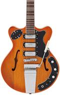 Vintage Revo Series Superthin Guitar Amberburst