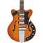 Vintage Revo Series Superthin Guitar Amberburst Front View