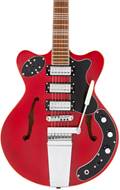 Vintage Revo Series Superthin Guitar Cherry Red