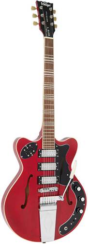 Vintage Revo Series Superthin Guitar Cherry Red Vintage Revo Series Superthin Guitar Cherry Red
