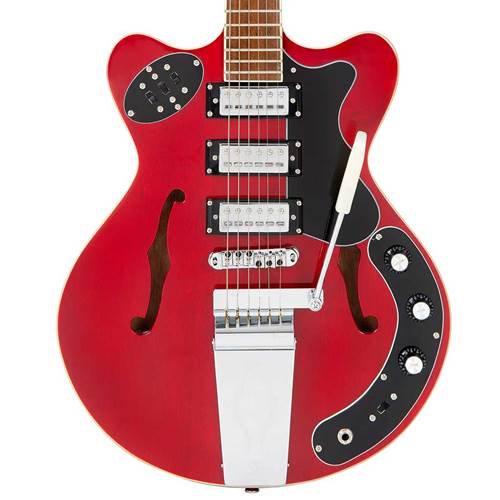 Vintage Revo Series Superthin Guitar Cherry Red Vintage Revo Series Superthin Guitar Cherry Red