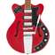 Vintage Revo Series Superthin Guitar Cherry Red Front View