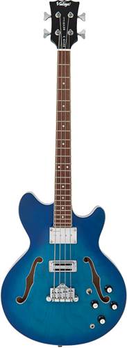 Vintage Revo Series Supreme Semi Acoustic Short Scale Bass Blueburst Vintage Revo Series Supreme Semi Acoustic Short Scale Bass Blueburst