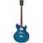 Vintage Revo Series Supreme Semi Acoustic Short Scale Bass Blueburst Front View