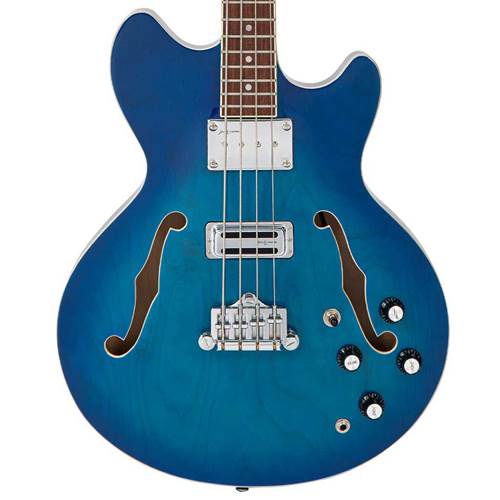 Vintage Revo Series Supreme Semi Acoustic Short Scale Bass Blueburst Vintage Revo Series Supreme Semi Acoustic Short Scale Bass Blueburst