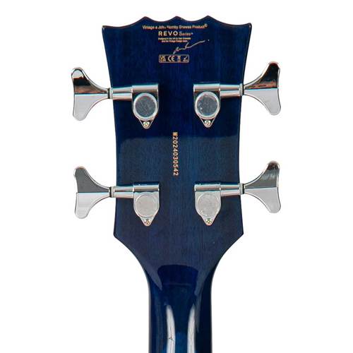 Vintage Revo Series Supreme Semi Acoustic Short Scale Bass Blueburst Vintage Revo Series Supreme Semi Acoustic Short Scale Bass Blueburst