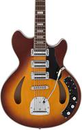 Vintage Revo Series Custom Supreme Baritone Guitar Tobacco Sunburst