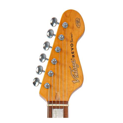Vintage Revo Series Surfmaster Thinline Twin Guitar Arctic White Vintage Revo Series Surfmaster Thinline Twin Guitar Arctic White
