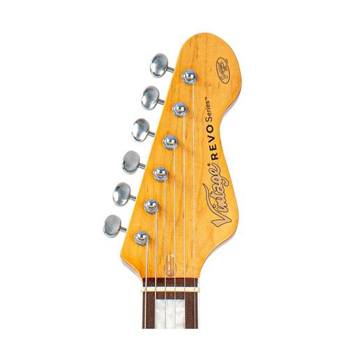 Vintage Revo Series Surfmaster Thinline Twin Guitar Greenburst Vintage Revo Series Surfmaster Thinline Twin Guitar Greenburst