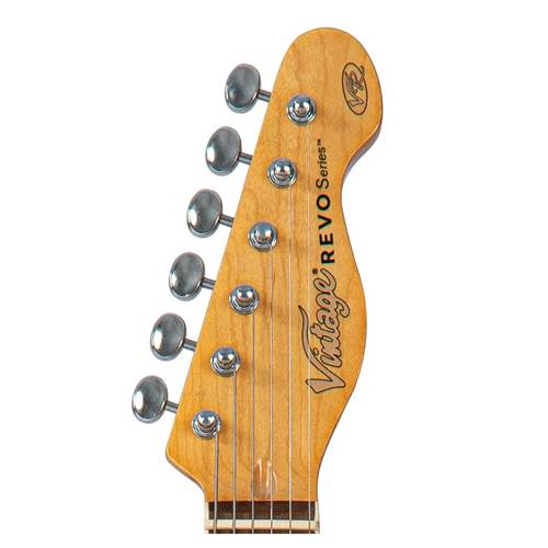 Vintage Revo Series Surfmaster Thinline Twin Guitar Trans Orange Vintage Revo Series Surfmaster Thinline Twin Guitar Trans Orange