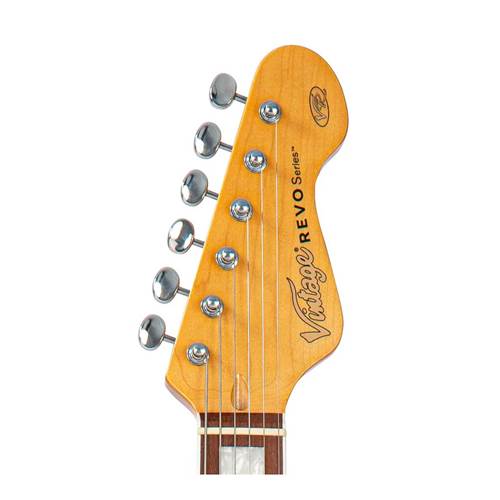 Vintage Revo Series Surfmaster Quad Guitar Metallic White Vintage Revo Series Surfmaster Quad Guitar Metallic White