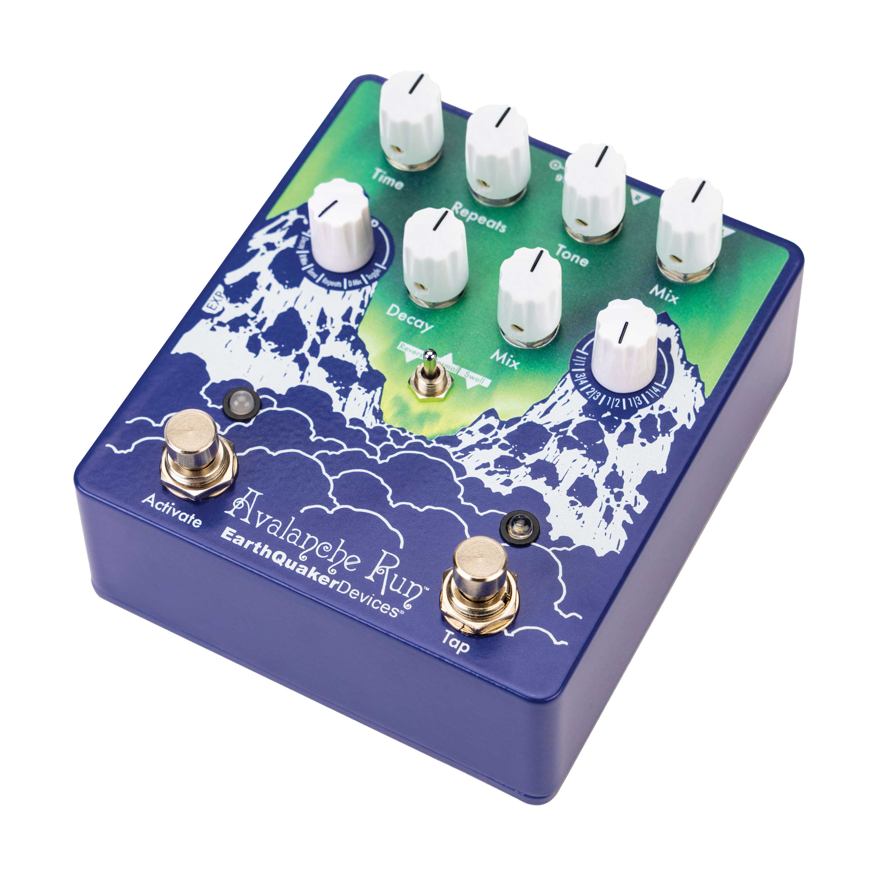 EarthQuaker Devices Avalanche Run V2 Aurora Borealis Limited Edition Reverb and Delay Pedal