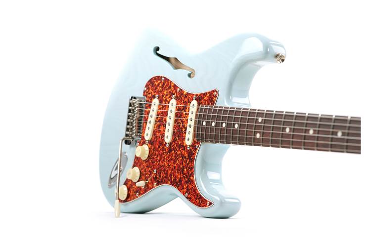 Fender Limited Edition American Pro II Thinline Stratocaster Daphne Blue Rosewood Fingerboard Fender Limited Edition American Pro II Thinline Stratocaster Daphne Blue Rosewood Fingerboard