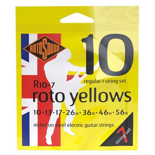 Rotosound Roto Yellows Regular 7-String 10-56