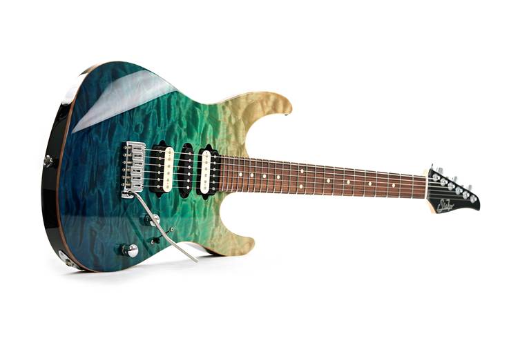Suhr Custom Modern Aqua Blue Gradient #79832 Suhr Custom Modern Aqua Blue Gradient #79832