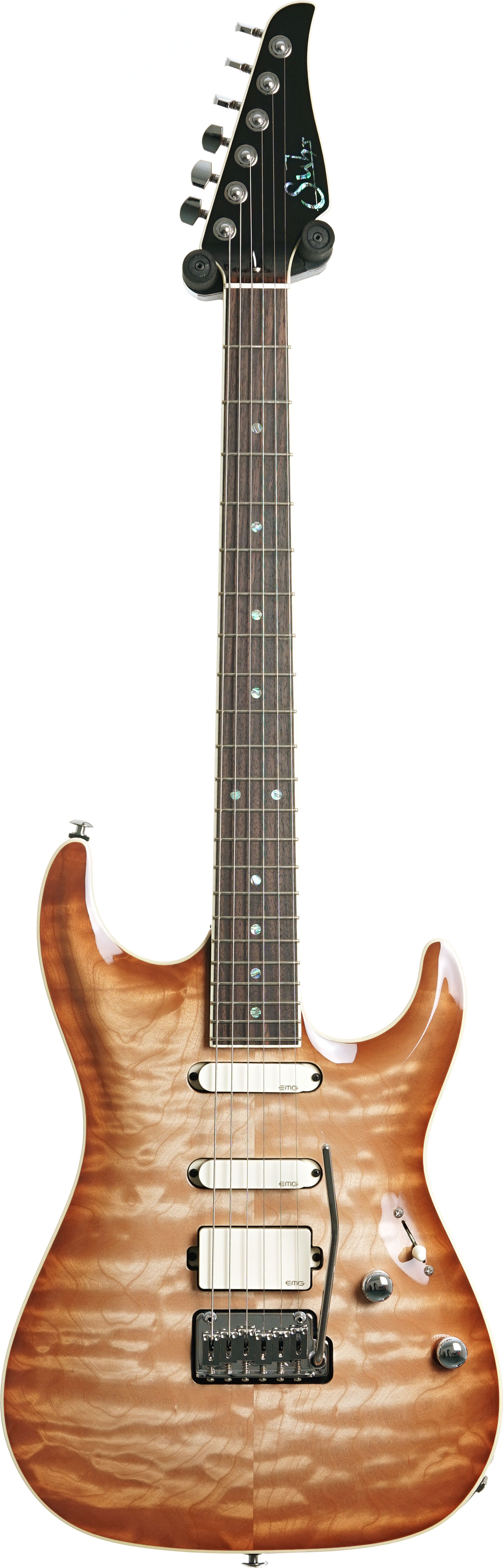 Suhr Custom Standard Carve Top Quilted Maple Light Edge Burst #73784