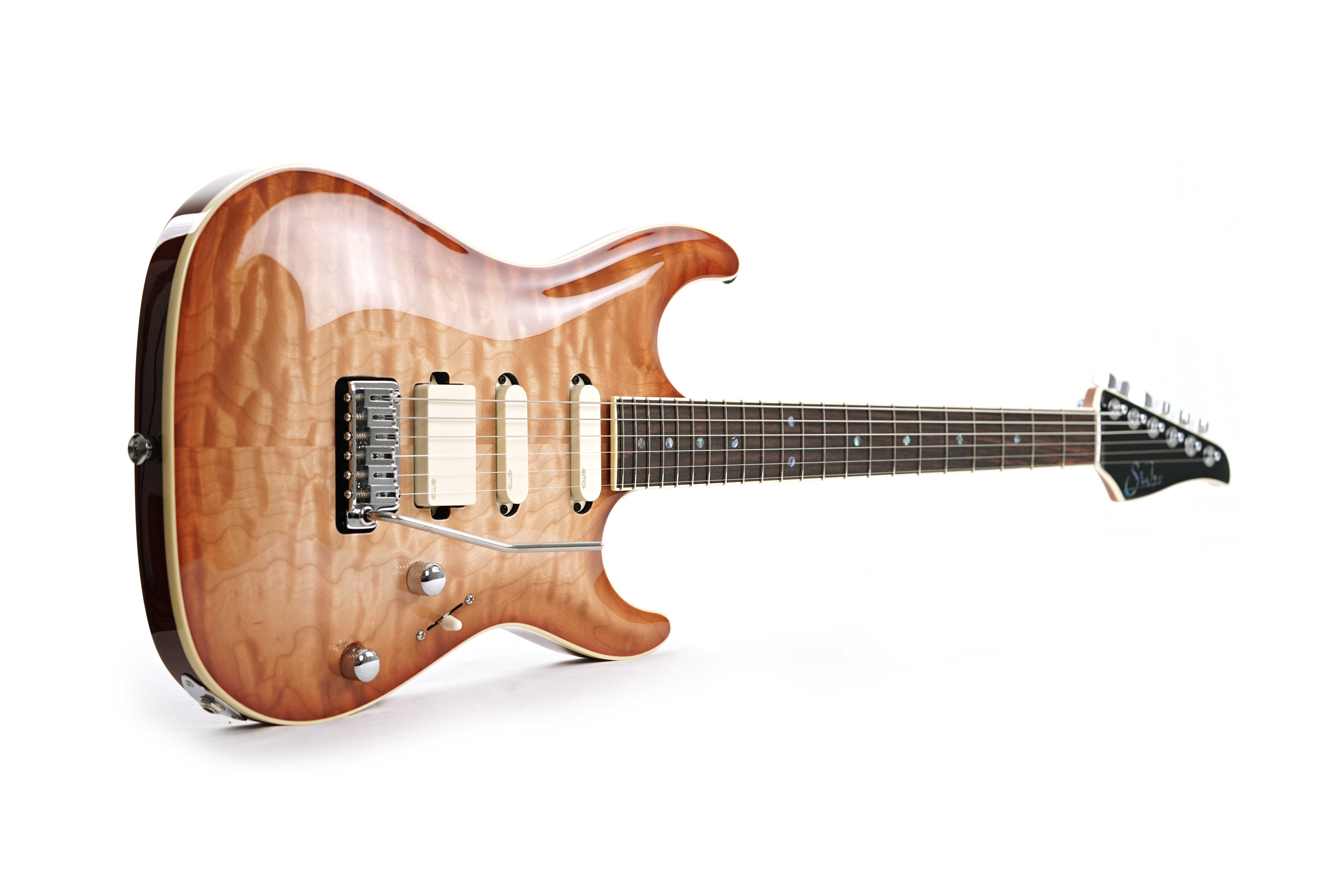 Suhr Custom Standard Carve Top Quilted Maple Light Edge Burst #73784