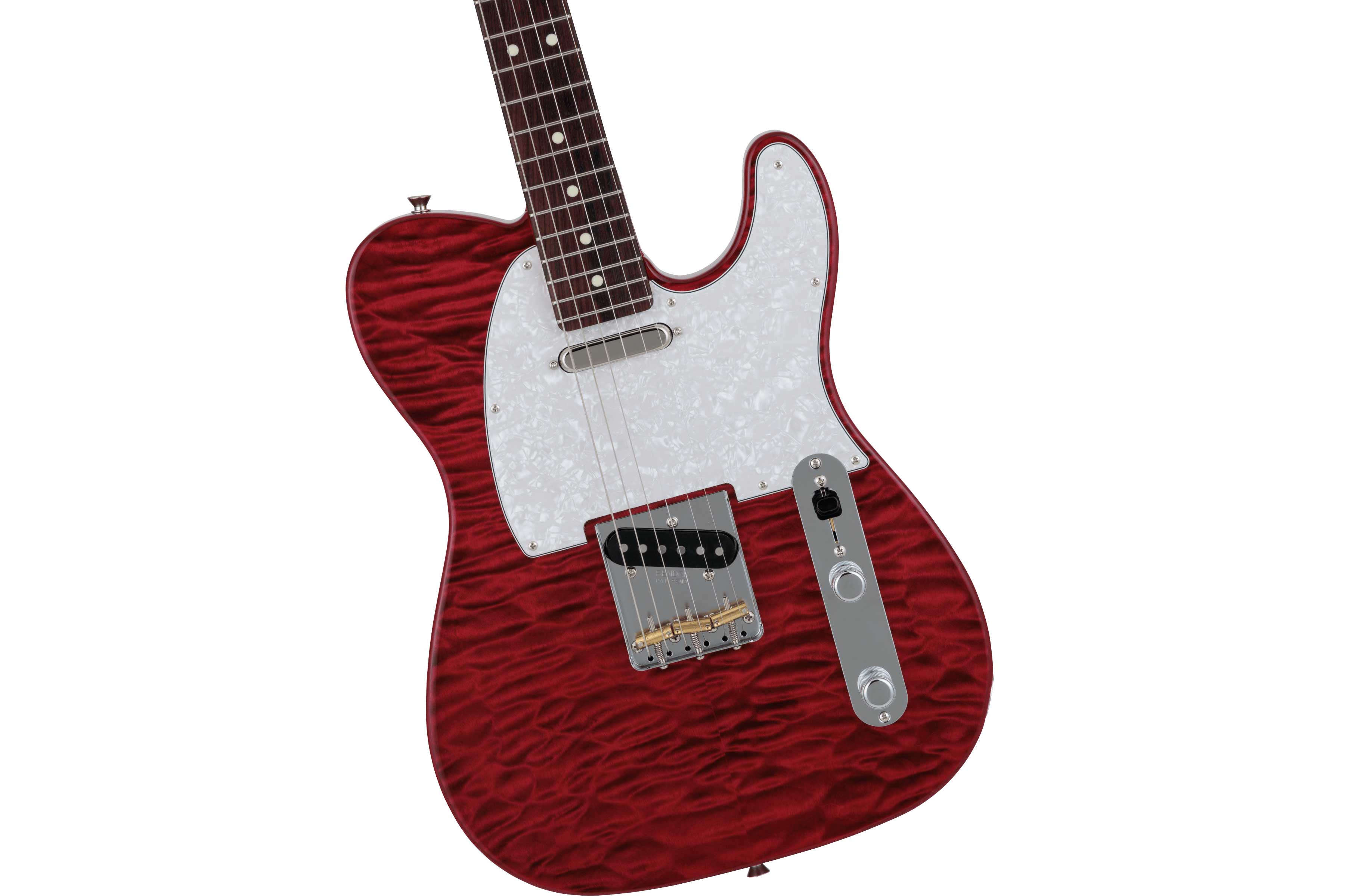 ギター Fender hyblid II Telecaster Quilt Red Fender Japan 2024 Hybrid II Telecaster Rosewood Fingerboard Red