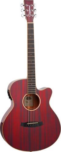 Tanglewood TW4CER Electro Acoustic Super Folk All Mahogany Red Gloss Tanglewood TW4CER Electro Acoustic Super Folk All Mahogany Red Gloss