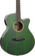 Tanglewood TW4CEFG Electro Acoustic Super Folk All Mahogany Green Gloss