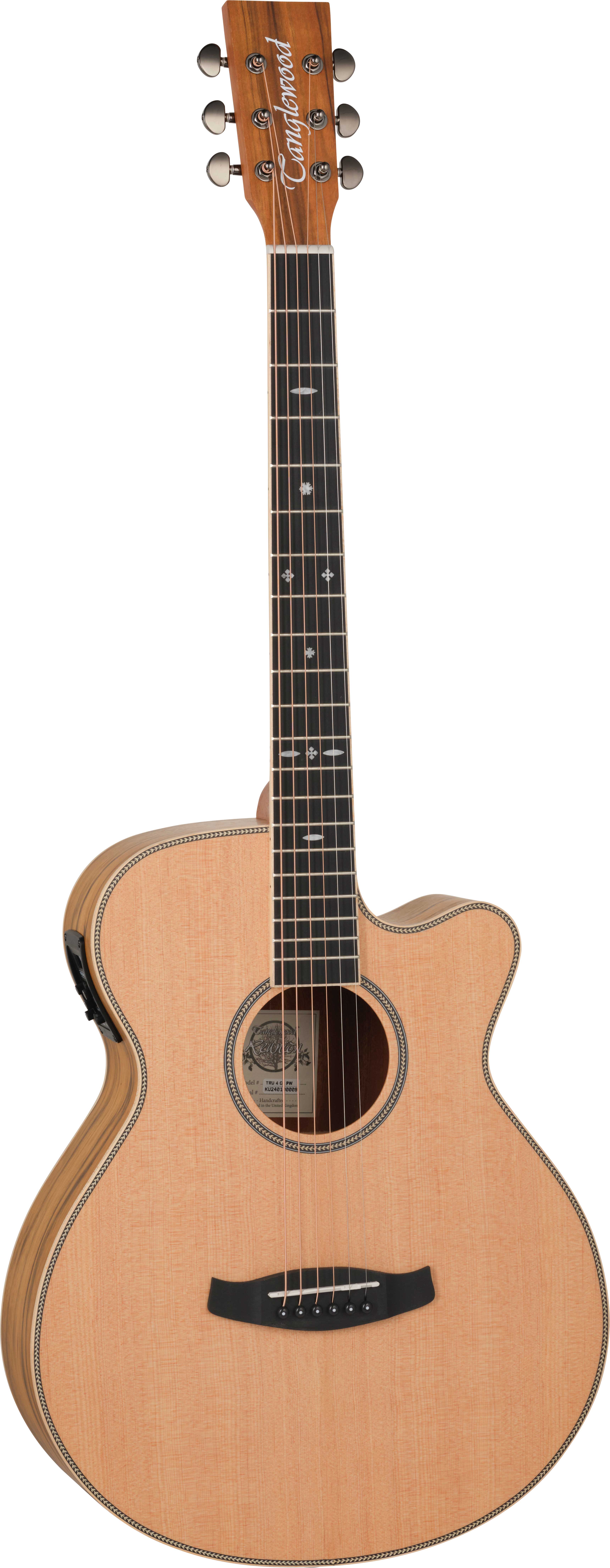 Tanglewood TRU4CEPW Electro Acoustic Super Folk Cutaway Natural