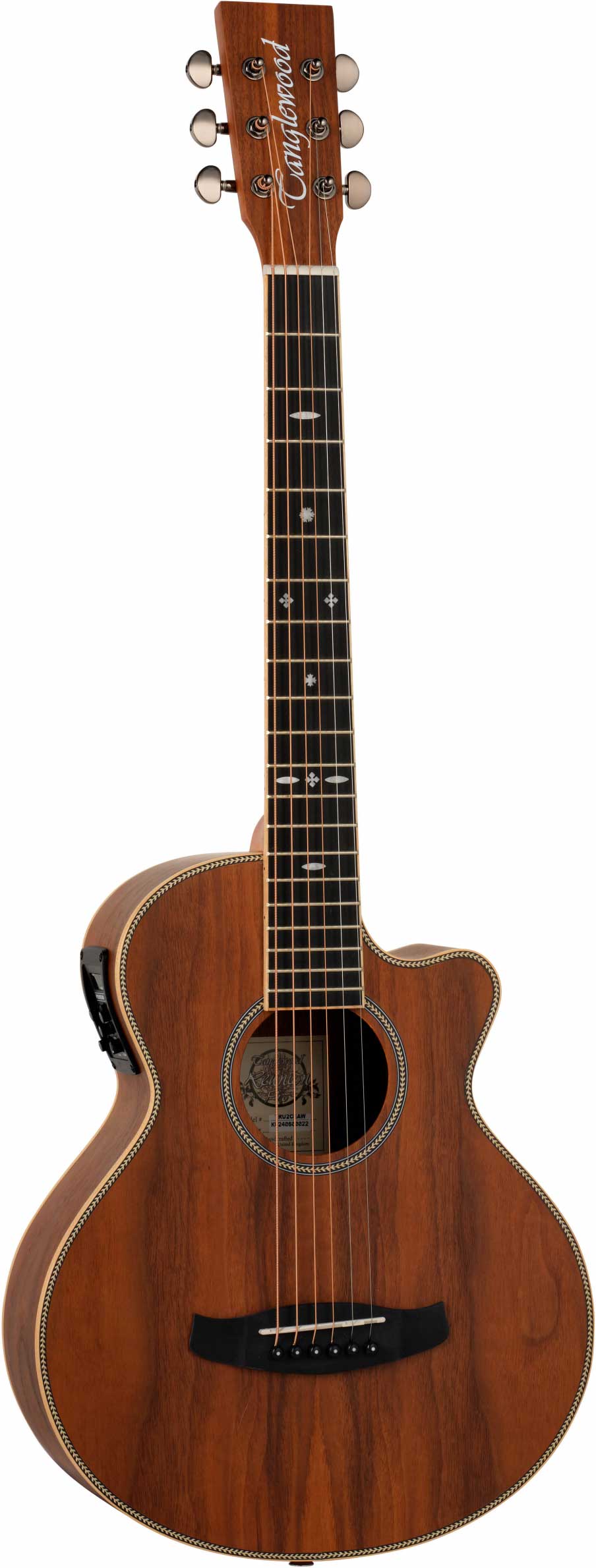 Tanglewood TRU2CEAW Electro Acoustic Travel Super Folk Cutaway 