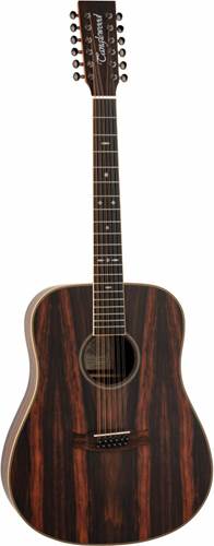 Tanglewood TRU512AE 12 String Dreadnought All Figured Ebony Solid Tanglewood TRU512AE 12 String Dreadnought All Figured Ebony Solid