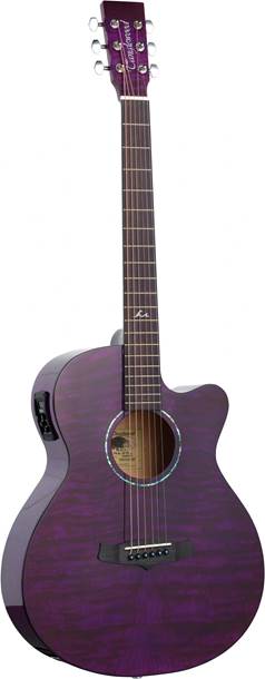 Tanglewood TA4CEPU Electro Acoustic Super Folk Cutaway Foxglove Purple