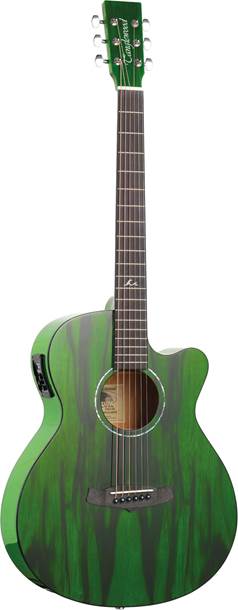 Tanglewood TA4CEGR Electro Acoustic Super Folk Cutaway Aurora Green