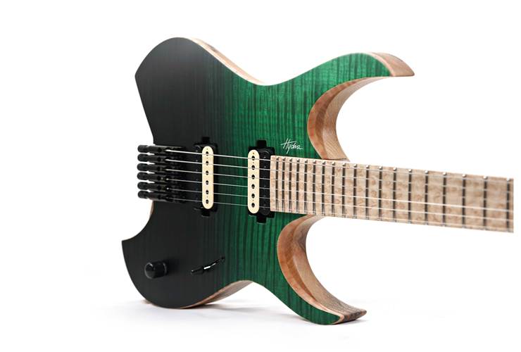 Mayones Hydra Elite 6 5A Flame Maple, Birdseye Maple Fingerboard, Black Green Horizon Satin #HF0000760 Mayones Hydra Elite 6 5A Flame Maple, Birdseye Maple Fingerboard, Black Green Horizon Satin #HF0000760