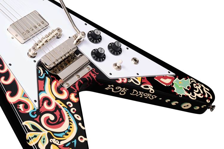 Epiphone Inspired by Gibson Custom Jimi Hendrix Love Drops Flying V Epiphone Inspired by Gibson Custom Jimi Hendrix Love Drops Flying V