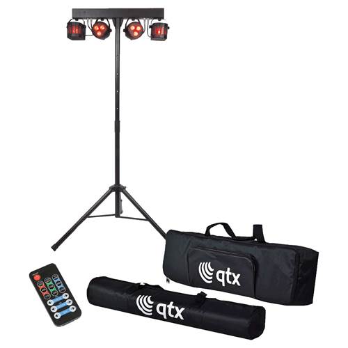QTX Recharge DJ LED Derby and PAR Bar with Tripod QTX Recharge DJ LED Derby and PAR Bar with Tripod