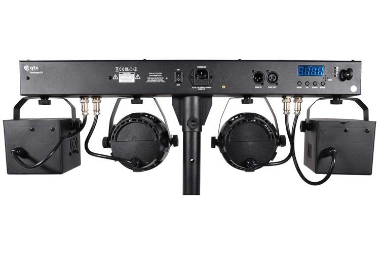 QTX Recharge DJ LED Derby and PAR Bar with Tripod QTX Recharge DJ LED Derby and PAR Bar with Tripod