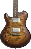 Nik Huber Dolphin II Tigereye Burst Semigloss Finish with Exceptional Curly Maple Top and Dolphin Inlays Left Handed #34638