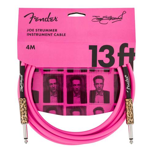 Fender Joe Strummer 13ft Instrument Cable Pink Leopard Fender Joe Strummer 13ft Instrument Cable Pink Leopard