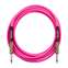 Fender Joe Strummer 13ft Instrument Cable Pink Leopard Front View