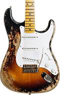 Fender Custom Shop 70th Anniversary 1954 Stratocaster Super Heavy Relic Wide Fade 2 Tone Sunburst #XN5289